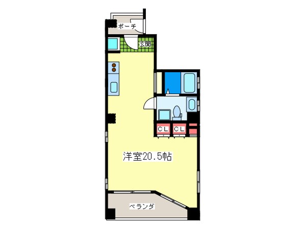 キュ－ブコ－ト夕陽ヶ丘の物件間取画像